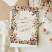 Botanische tuin Art Nouveau bruiloft Kaart