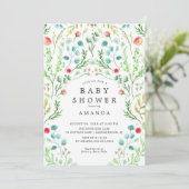 Botanische Tuin Baby shower Uitnodiging (Staand voorkant)