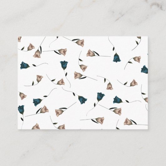 Botanische Tuin Beige, Blauwgroen Rozen Bloemen RS Informatiekaartje (Achterkant)