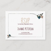 Botanische Tuin Beige, Blauwgroen Rozen Bloemen RS Informatiekaartje (Voorkant)