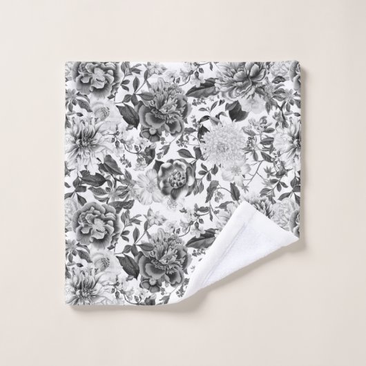 Botanische Tuin Bloemen Patroon Badtoren Bad Handdoek (Wasdoekje)