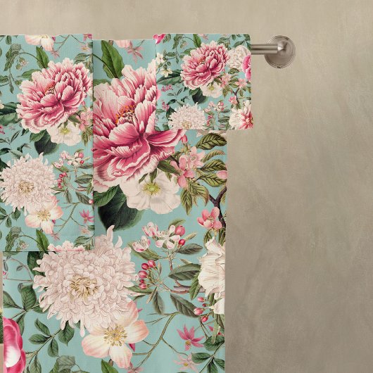  Botanische Tuin Bloemen Patroon Badtoren Bad Handdoek