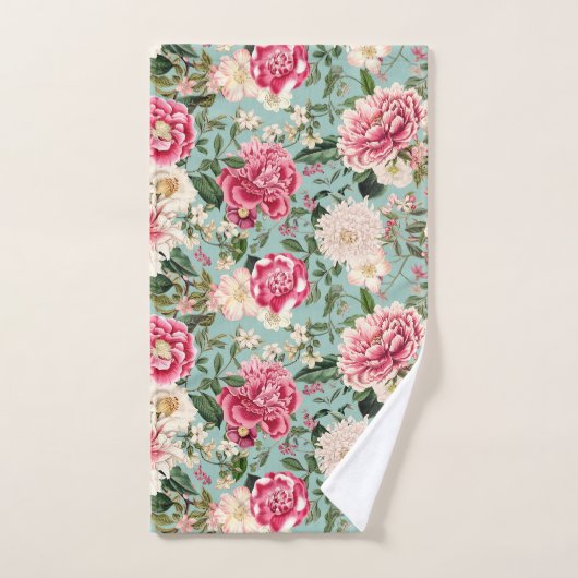  Botanische Tuin Bloemen Patroon Badtoren Bad Handdoek (Handdoek)