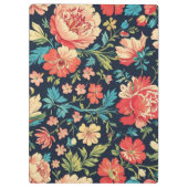  botanische tuin bloemenpatroon-blauw klembord (Achterkant)