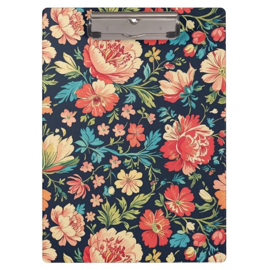  botanische tuin bloemenpatroon-blauw klembord (Voorkant)
