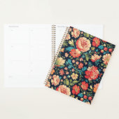 botanische tuin bloemenpatroon-blauw planner (Display)