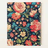 botanische tuin bloemenpatroon-blauw planner (Achterkant)