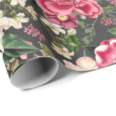 botanische tuin bloemenpatroon cadeaupapier (Rol Hoek)