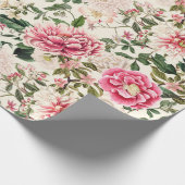 botanische tuin bloemenpatroon cadeaupapier (Hoek)