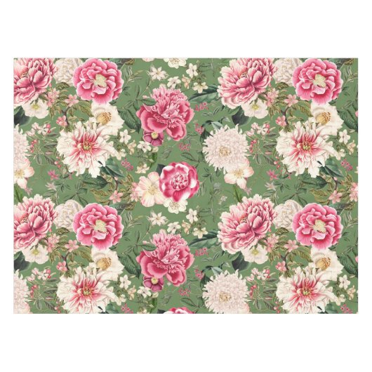  botanische tuin bloemenpatroon tafelkleed (Voorkant (Horizontaal))