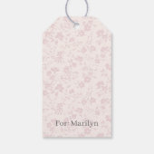 Botanische Tuin Blush Roze - Neutraal Cadeaulabel (Achterkant)