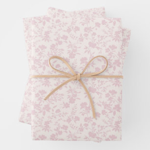 Botanische Tuin Blush Roze - Neutraal Inpakpapier Vel