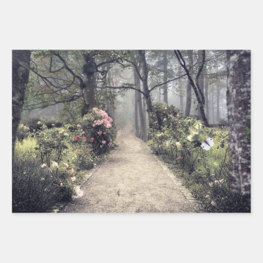 Botanische Tuin Decoupage Zwaar Gewicht 3-Set Inpakpapier Vel (Voorkant 3)