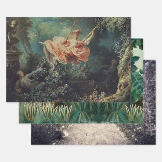 Botanische Tuin Decoupage Zwaar Gewicht 3-Set Inpakpapier Vel (Set)