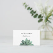 Botanische tuin elegant Succulent Visitekaartje (Staand voorkant)
