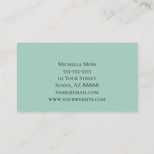 Botanische tuin elegant Succulent Visitekaartje (Achterkant)