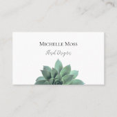 Botanische tuin elegant Succulent Visitekaartje (Voorkant)