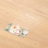 Botanische Tuin Elegante Bloemen Huwelijk Acryl Uitnodigingen (Laagn)