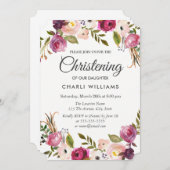 Botanische tuin Floral Christening baptisme Kaart (Voorkant / Achterkant)