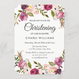 Botanische tuin Floral Christening baptisme Kaart