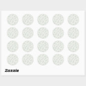 Botanische Tuin Gedempte Salie - Neutraal Ronde Sticker (Vel)