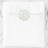 Botanische Tuin Gedempte Salie - Neutraal Ronde Sticker (Tas)