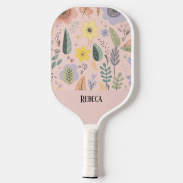 Botanische Tuin Gepersonaliseerde Blush Bloemen Pickleball Paddle