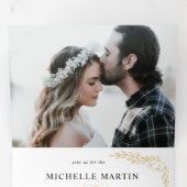 Botanische Tuin Gouden Drievouw Uitnodiging van de (Binnenzijde eerst)