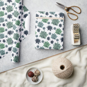 Botanische Tuin Groen Blauw Blauwgroen Cactussen W Cadeaupapier