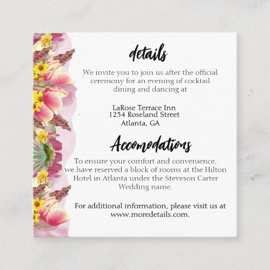 botanische tuin informatiekaartje (Voorkant)