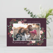 Botanische tuin | Kerstfeestdag | Fotokaart Feestdagenkaart (Staand voorkant)