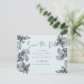 Botanische tuin laat budgethuwelijk links liggen briefkaart (Staand voorkant)