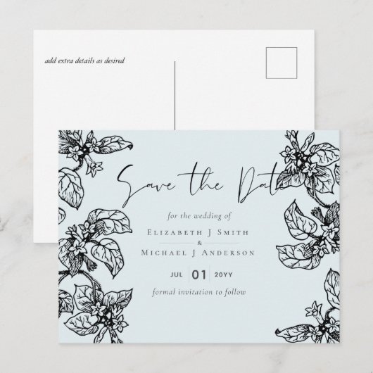 Botanische tuin laat budgethuwelijk links liggen briefkaart (Voorkant / Achterkant)