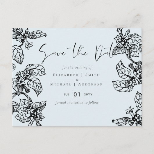 Botanische tuin laat budgethuwelijk links liggen briefkaart (Voorkant)