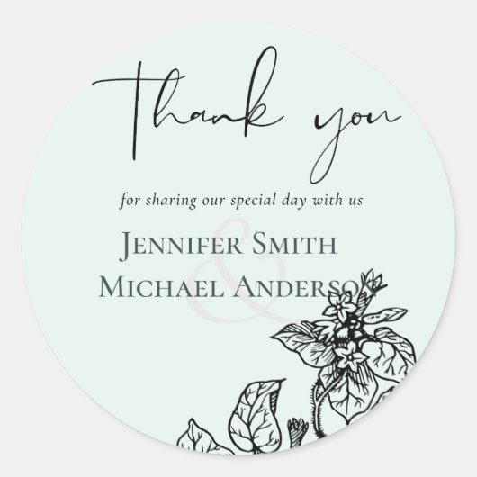 Botanische tuin laat budgethuwelijk links liggen ronde sticker (Voorkant)