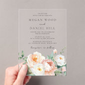 Botanische Tuin Lente Bloemen Huwelijk Acryl Uitnodigingen (Insitu (Draagbaar))
