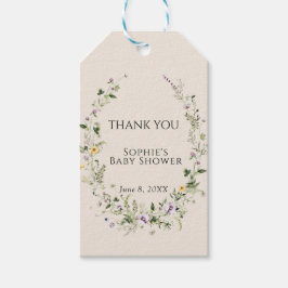 Botanische tuin Little One in Bloom Baby shower Cadeaulabel