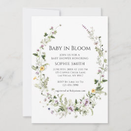 Botanische tuin Little One in Bloom Baby shower Kaart