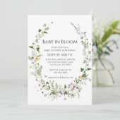 Botanische tuin Little One in Bloom Baby shower Kaart (Staand voorkant)