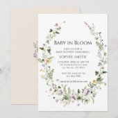 Botanische tuin Little One in Bloom Baby shower Kaart (Voorkant / Achterkant)
