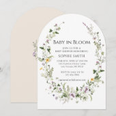 Botanische tuin Little One in Bloom Baby shower Kaart (Voorkant / Achterkant)