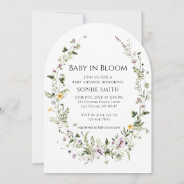 Botanische tuin Little One in Bloom Baby shower Kaart