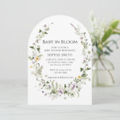 Botanische tuin Little One in Bloom Baby shower Kaart (Staand voorkant)