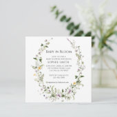 Botanische tuin Little One in Bloom Baby shower Kaart (Staand voorkant)