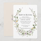 Botanische tuin Little One in Bloom Baby shower Kaart (Voorkant / Achterkant)
