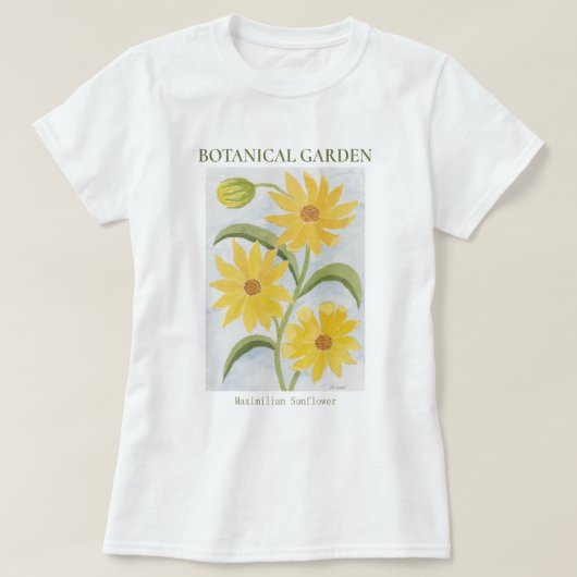Botanische tuin Maximilian Zonnebloem T-shirt (Design voorkant)