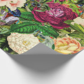  botanische tuin met bijen en vlinders cadeaupapier (Hoek)