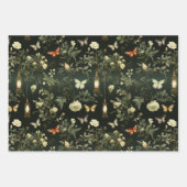 Botanische tuin met vlinderlantaarn inpakpapier vel (Voorkant 3)