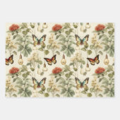 Botanische tuin met vlinderlantaarn inpakpapier vel (Voorkant 2)
