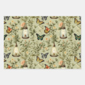 Botanische tuin met vlinderlantaarn inpakpapier vel (Voorkant)